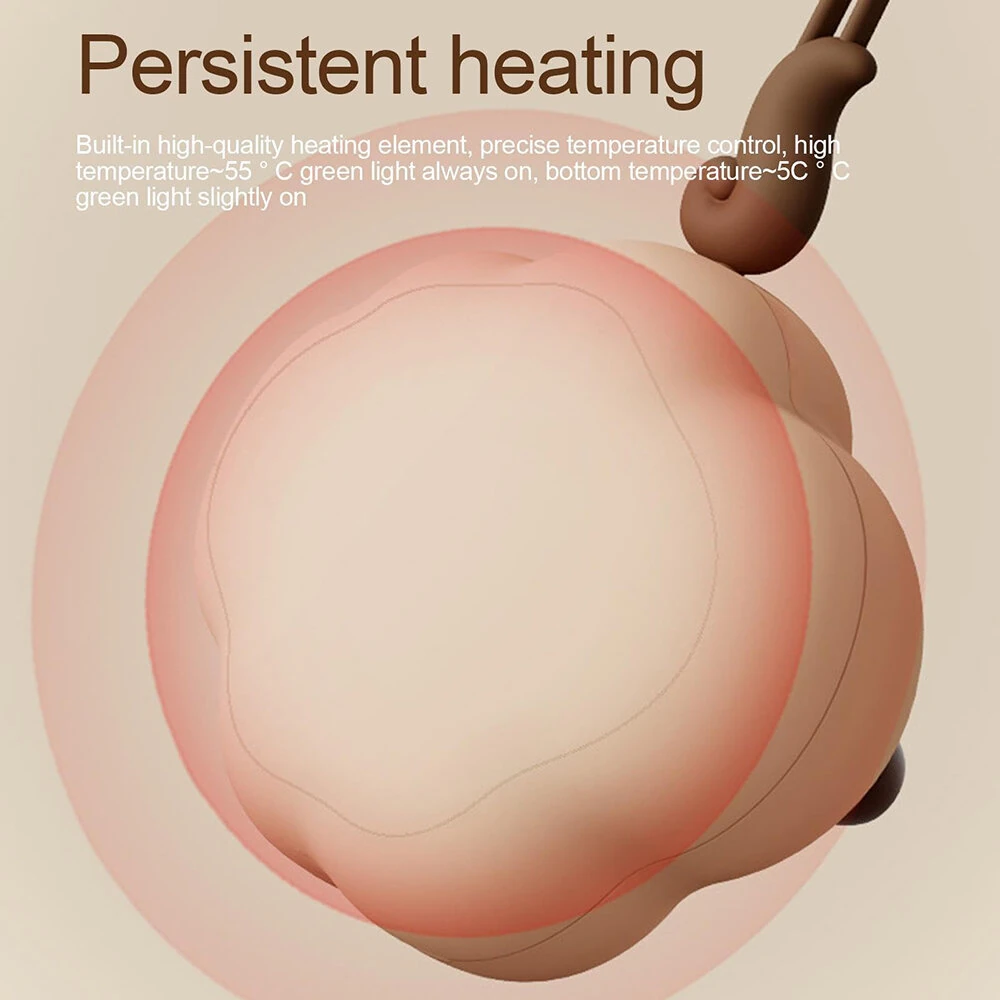 (image for) 2 In 1 Pocket Hand Warmer Cute Animal Shape Silicone Heated Hand Warmers USB Rechargeable Hand Warmers with 2 Heat Modes